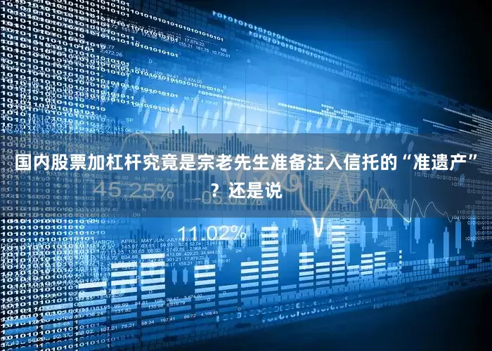 国内股票加杠杆究竟是宗老先生准备注入信托的“准遗产”？还是说