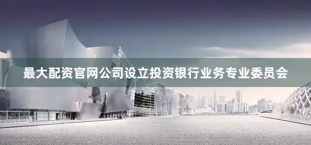 最大配资官网公司设立投资银行业务专业委员会